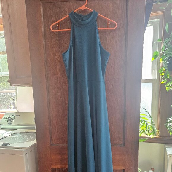 MUSHARE Halter Neck Sexy 2 side Split Maxi Long Formal Dress Medium - Picture 4 of 5